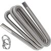 DROMEDARY Tubo di scarico per generatore di corrente, 200 cm, in acciaio inox, con due clip in acciaio inox, per riscaldamento diesel (200 mm)