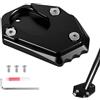EXLECO Piastra Estensione Cavalletto Laterale Moto, CNC Alu Supporto Cavalletto Moto Accessori per Kawasaki Z650 Z900 Z900RS Z900SE Z1000 Z1000SX Z800 ER-6N ER-6F ZX-6R Ninja 300 650 1000 1000SX, Nero