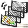Aimisite Reti portaoggetti per camper, 4 pezzi, rete portaoggetti per auto, camper, furgoni, soluzioni di archiviazione con telaio in plastica, rete elastica per borsa organizer (36 x 18 cm) (con 2 ganci)
