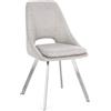 Bizzotto Sedia da Interno Kashar Colore Grigio Chiaro