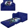 alldomess Pieghevole Divano Bambini 2-in-1, Poltroncina per Trasformabile in Lettino, Comoda Stabile Sedia Camere da Letto, Soggiorno e Stanza per i Giochi,Dinosauro