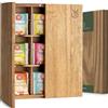 WALDWERK Scatola da Tè di Design (9 scomparti) - Porta Tisane in legno di acacia - Scatola bustine the e tisane senza plastica - Porta Bustine The con accessori per montaggio a parete