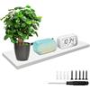 MIUUIPI Mensola da parete, 1 set di scaffali sospesi, colore bianco, 40 cm, da parete, in legno, da appendere alla parete, per libreria, per soggiorno, cucina, ufficio
