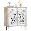 Skokliz Credenza per soggiorno, cucina, cassettiera con 2 ante, con ripiano regolabile per soggiorno, cucina, sala da pranzo