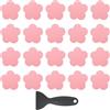PATIKIL 20 PCS Adesivi Antiscivolo per Vasca da Bagno, Adesivi Antiscivolo per Doccia con Raschietto Decalcomanie per Pavimento Doccia Forma Fiore Carini Pedane Vasche, Rosa