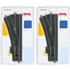 Märklin - Modellismo Ferroviario, Set di binari con Curva a Sinistra, Scala H0 (Confezione da 2)