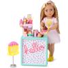 Glitter Girls - Bambola fashion da 14 pollici e set di cibo da gioco - Capelli biondi e occhi viola - Cibo da gioco e pettine per animali domestici - Giocattolo per bambini dai 3 anni in su