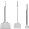 wiksite SDS Plus, set di 3 scalpelli di alta qualità, 40 x 250 mm, scalpello piatto 75 x 250 mm e scalpello da 100 x 280 mm, SDS Plus, set di scalpelli durevoli e affilati per piastrelle, colla per piastrelle