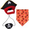 XIAOYU Set di 3 Pezzi di Costume da Pirata per Cani e Gatti - Accessorio per Halloween e Cosplay
