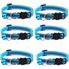 Hepplly Confezione da 6 collari per gatti Quick Release Reflective Kitten con campana (azzurro)