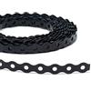 ArmaKit Cinturino di fissaggio in acciaio zincato con fori perforati, rotolo da 10 metri (12 mm nero)