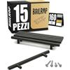 BAILROP Maniglie per Mobili da Cucina Nere 160mm Inox - Maniglie Cucina Nero Eleganza Inox - Ricambi e Maniglie per Mobili da Cucina