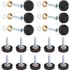 BENECREAT 30 pz copriviti per Specchi In Acciaio Inossidabile 304, Tappi Decorativi Rotondi Piatti per La Decorazione di Insegne Pubblicitarie In Vetro, Nero, 16mm
