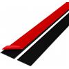 Zayejod 1M Striscia di Transizione per Pavimenti in Laminato Striscia di Soglia Profilo di Transizione Autoadesivo PVC e Vinile, Striscia di Giunzione per Pavimenti, 5cm Nero
