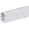 sourcing map Bordo bianco a forma di U protezione per bordi in gomma con clip in acciaio, adatto per bordi da 3/64 -3/32 lunghezza 4,5 m