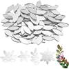 OLYCRAFT 150 tessere per mosaico a forma di foglia, 11 x 25 mm, mini piastrelle in vetro per specchi fai da te, pareti, porte, decorazioni per la casa