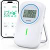 Inkbird Rilevatore di CO2 Bluetooth,3 In 1 Termometro Ambiente Interno con Sensore CO2, NDIR Sensore,APP Controllo,Funzione di Allarme,Monitor della qualità dell'aria,Rilevatore di Anidride Carbonica