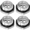 QUARKZMAN 4Pz Vetro Spia Olio Compressore Aria G3/4 Filettatura Maschio Indicatore Plastica Livello Vista Liquido Alluminio Testa Esagonale Finestra con O-Ring Raccordi, Argento