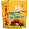 Life PARTYCOLARI Mandorle Tostate e Salate al Gusto Mediterraneo, Snack in Pratico Sacchetto Richiudibile, Vegetariano, Non Fritto, 125 g