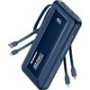 FlyKangaroo Power Bank 10000mAh con Cavi Integrati,Caricatore Portatile USB C Powerbank Torcia LED Display Digitale con 6 Uscite e 2 Ingressi per iPhone Galaxy S23 Google Android Phone