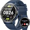 PYRODUM Smartwatch Uomo, 1.43 AMOLED Con Chiamate, Sonno/Cardiofrequenzimetro/Contapassi, 118 Modalità Sportive, 5ATM Impermeabile Fitness Tracker Per Android iOS