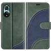 BoxTii Cover per Huawei Honor 50 5G / Huawei Nova 9, Custodia in PU Pelle Portafoglio per Huawei Honor 50 5G / Huawei Nova 9, Magnetica Cover a Libro con Slot per Schede, Verde