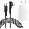 KAIMENGLONG Caricabatterie Rapido USB C da 45 W, Caricatore con Cavo Nylon di Tipo C (2 m, 100 W) per Samsung Galaxy S25/S24/S23/S22/S21 Ultra/S25+/S20 FE/Z Fold 6/Note 20/Note 10+/A53/Tab S9 S8 S7 S10 Ultra
