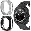 ToVioc Cover per Samsung Galaxy Watch Ultra 47mm - Nero & Trasparente | [2 Pezzi] Anti-Graffio Custodia Full Protezione Shell, TPU Cover per Samsung Galaxy Watch Ultra 47mm 2025/2024
