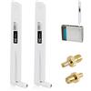 JinRuiCPeng 2 Antenne 5g Lte, Amplificatori Di Segnale 4g Da 18 Dbi, Antenne Mobili Omnidirezionali 600-6000 Mhz Con Connettori Sma E Ts9 per Router, Hotspot, Gateway Iot, Dispositivi