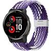 Niboow 20mm Cinturino per Garmin Venu Sq 2/Venu Sq 2 Music/Venu 2 Plus/Venu Sq/Venu Sq Music, Nylon Tessere Cinturino per Garmin Vivoactive 5/Vivoactive 3/Vivoactive 3 Music/Vivomove 3 - Viola-2