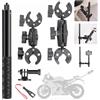 RATSTONE Accessori Per Insta 360 x4,Per Insta 360 x3 Kit Moto,Supporto Per Videocamera,Rotazione Di 360 Gradi,Doppio Morsetto,Alluminio,Doppia Stabilità,Per Insta360 x4,x3,x2,Per One Rs,Per Ace,Ace Pro