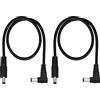 GINTOOYUN Cavo di alimentazione CC a CC maschio ad angolo retto, 24AWG CC 5,5 mm x 2,1 mm maschio a 90 gradi CC spina maschio cavo patch cavo di prolunga adattatore per CCTV,auto,monitor,ecc (2 pezzi)