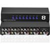 SIENOC AV Selettore Scatola Switch a 8 porto (8 in/1 out) cavo L/R Video Audio per DVD HDTV LCDs
