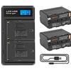 Shentec 2X Shentec 7.2V 8800mAh Li-ion per Batteria Sony NP-F970 NP-F960 NP-F950 NP-F980 HDR-AX2000E DCR-VX2100 DSR-PD150 DSR-PD170 FDR-AX1 HDR-FX1 HDR-FX7 Batteria Fotocamera