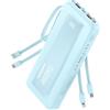 FlyKangaroo 10000 mAh Power Bank con Cavi Integrati: Batteria Esterna a ricarica rapida da 22.5W per telefono cellulare, Pacco Batteria USB C (ingresso e uscita), Caricatore Portatile con 6 uscite e 2 ingressi