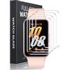 ZhuoFan 4 Pezzi Pellicola Protettiva per Samsung Galaxy Fit 3,Trasparente HD TPU Film Alta Risoluzione Auto Guarigione Protettiva per Samsung Fit 3 Protezione Pellicola