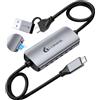 Guermok USB3.0 Video Capture Card, PD 100W Fast Charge 1080P 60FPS USB C a USB-A/C Capture Card, USBC Capture Dispositivi per Quest MacOS PC VR Switch, Steam, Phone Pad, Live Gaming Streaming