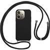 Vauki Custodia per OPPO A5 PRO 5G Cover con Cordino,Nero Silicone Antiurto TPU Morbido Case Corda Collana Necklace Regolabile Stylish con Catena Ultra Sottile Cover per OPPO A5 PRO 5G,Nero