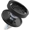 subtel Supporto GPS da manubrio bici - Staffa anteriore Aero regolabile per ciclocomputer - Attacco manubrio 25mm 32mm 35mm - Nero