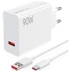 AIAUXAI Caricatore per Xiaomi 90W, con Cavo USB C 1M 6A, Ricarica Rapida per HyperCharge 45W, per Xiaomi 15T Pro 15 Ultra 14T 14 Pad 7, per Redmi Note 15 14 Pro A3 13X Pad2, per POCO X7 Pro M8 M7 F7 X6 C85