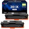 Meagiis 201X Nero CF400X 2800 Pagine Alta Resa Cartucce Toner Compatibile per HP 201X CF400X 201A CF400A Nero Toner per HP Color LaserJet Pro M252dw M252n MFP M274n M277n M277dw M277c6 (2 Pack)