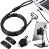 AboveTEK Lucchetto per Laptop, Lucchetto di Sicurezza con Cavo per Tablet, Kit di Bloccaggio per iPad in Acciaio Resistente a 2 Chiavi per iPhone/Mobile/Notebook/Computer/Monitor/Mac/Laptop