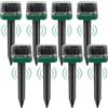 Leikurvo 8 pezzi di repellente solare per talpe ultrasonico, repellente solare per talpe, controllo dei roditori, repellente per arvicole, repellente per talpe, protezione IP65 per prato e giardino