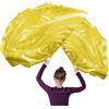 XIHIRCD 2 Bandiere da Danza di Lode, Bandiere di Culto a Semicerchio 140x92 cm con 2 Asta Telescopica Bandiere di Culto per Bambini Adolescenti Adulti Spettacolo sul Palco in Chiesa (Oro)