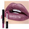 Lestpola Metallic Shimmer Liquid Rossetto, viola altamente pigmentato, lucidalabbra glitterato, impermeabile a lunga durata, leggero, non stick, gloss, gotico stage labbra trucco per donne, vegano 04