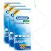 RAZOKO Filo interdentale per parentesi graffe, super filo interdentale pre-tagliato, 60 pezzi, confezione da 3