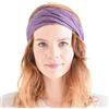 CHARM Fascia Per Capelli Uomo Bandana Cotone Donna - Fasce Cotone Biologico Testa Fascette Capelli Sportiva Pirata Porpora L