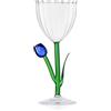 Ichendorf Milano Calice Ottico Tulipano Lilla, Collezione Botanica, 28 cl, Vetro Borosilicato, Fatto a Mano