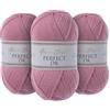 Utopia Crafts DK Double Knitting Yarn 3x 100g (Warm Pink)
