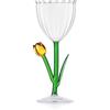 Ichendorf Milano Calice Ottico Tulipano Giallo, Collezione Botanica, 28 cl, Vetro Borosilicato, Fatto a Mano